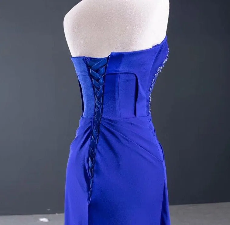 Adelaide Strapless High-end Satin Beading Formal Dress