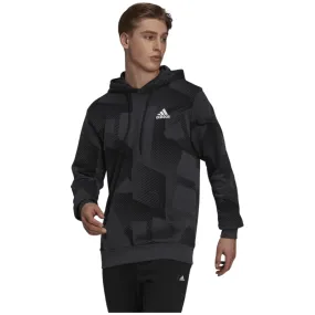 Adidas FNG 3Bar Camo GFX Hoodie in Black