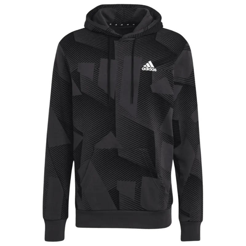 Adidas FNG 3Bar Camo GFX Hoodie in Black