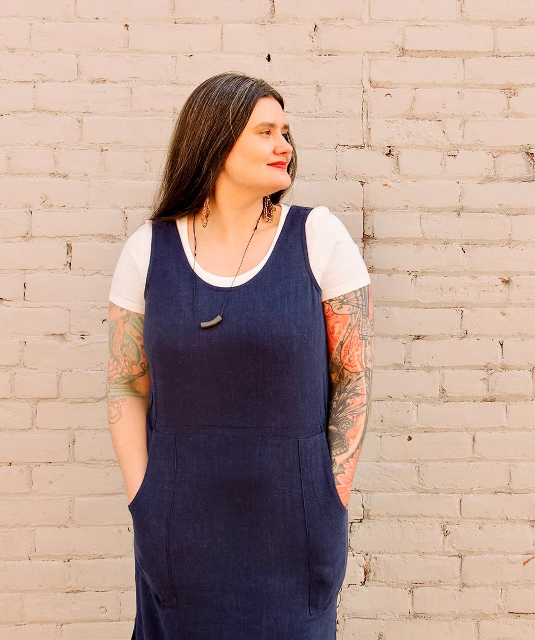 Aisha Dress in Navy