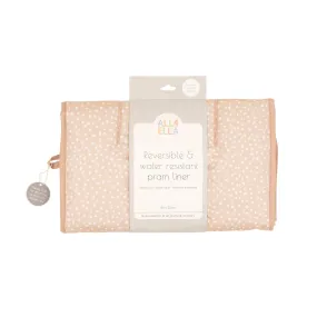 All 4 Ella - Reversible Pram Liner - Beige Dots