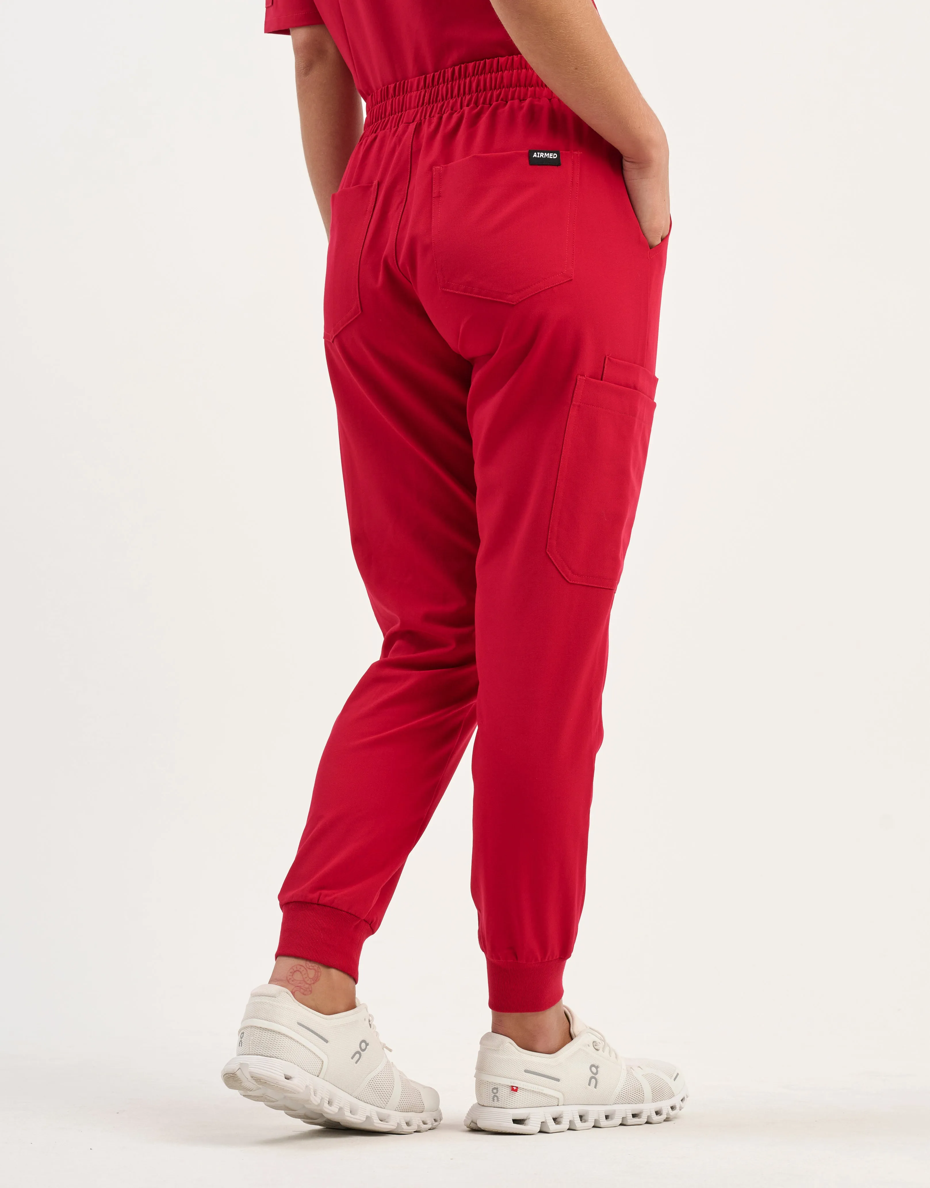 Aspire Jogger Scrub Pants - Cherry Red