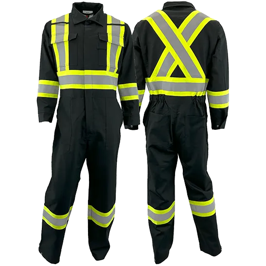 Atlas Guardian Black AR/FR 4" Tape Mens Coveralls 1074BLK