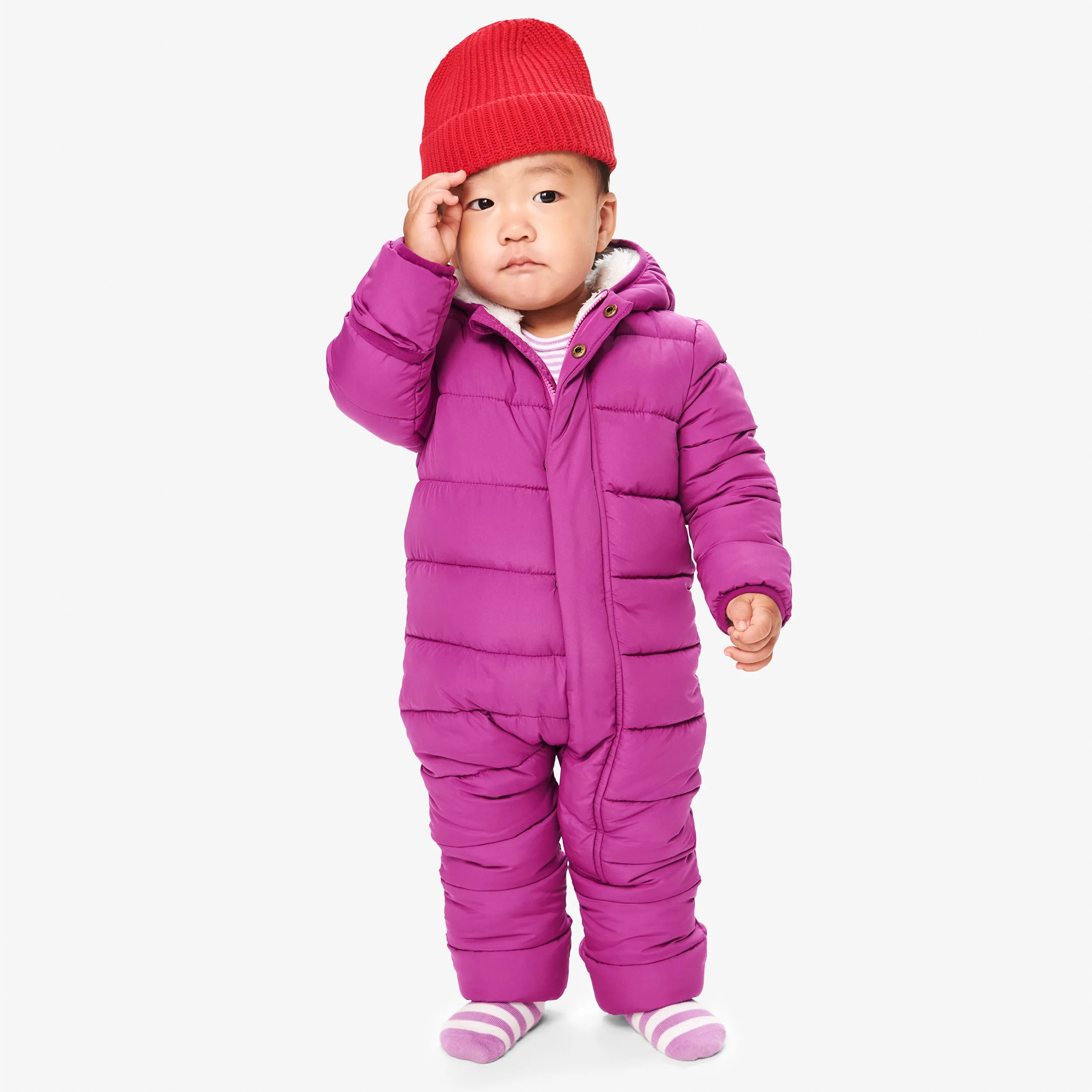 Baby parka puffer suit