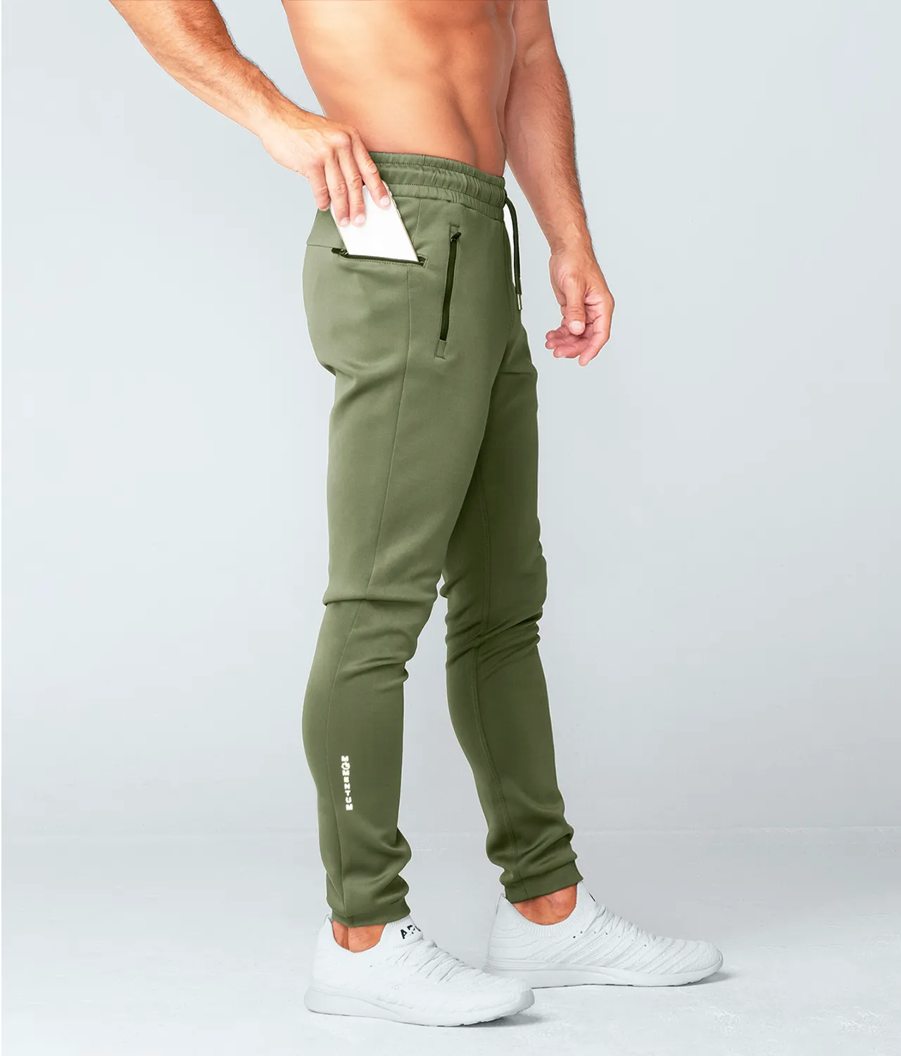 Born Tough Momentum Fitted Signature Crossfit Jogger Pants For Men Military Green