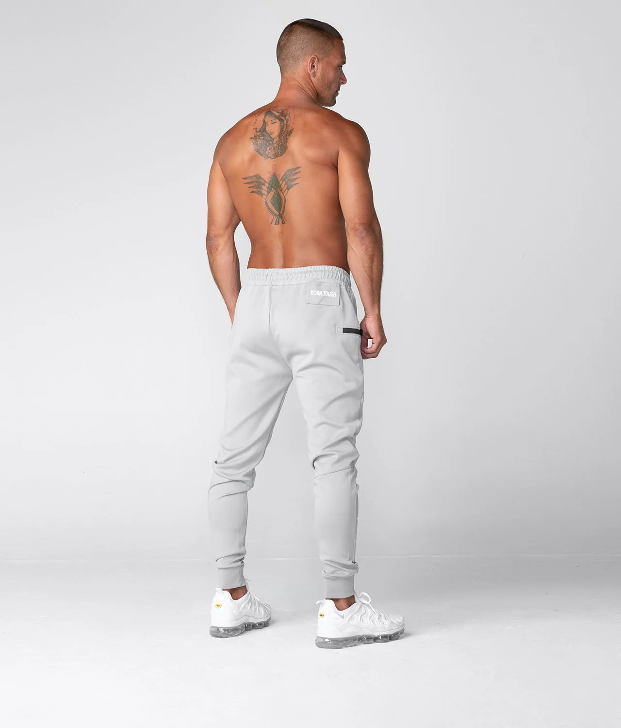 Born Tough Momentum Gray Athletic Jogger Pants for Men