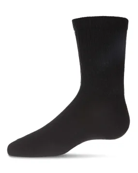 Boys' 3 Pair Pack Ribbed Cotton Blend Crew Sport Socks