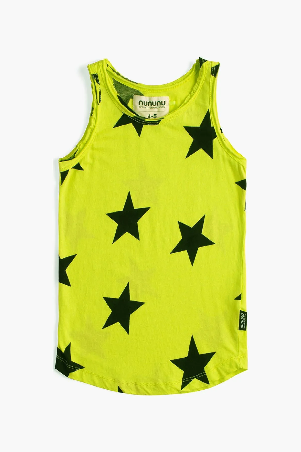 Boys Nununu Star Tank Top Hot Lime