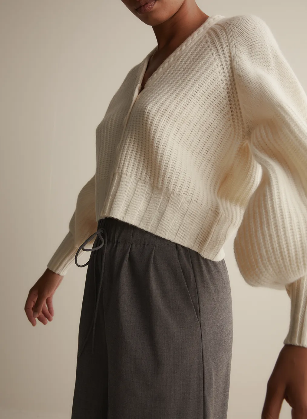 Bronwyn Wool Knit Cardigan | Cream | Restock