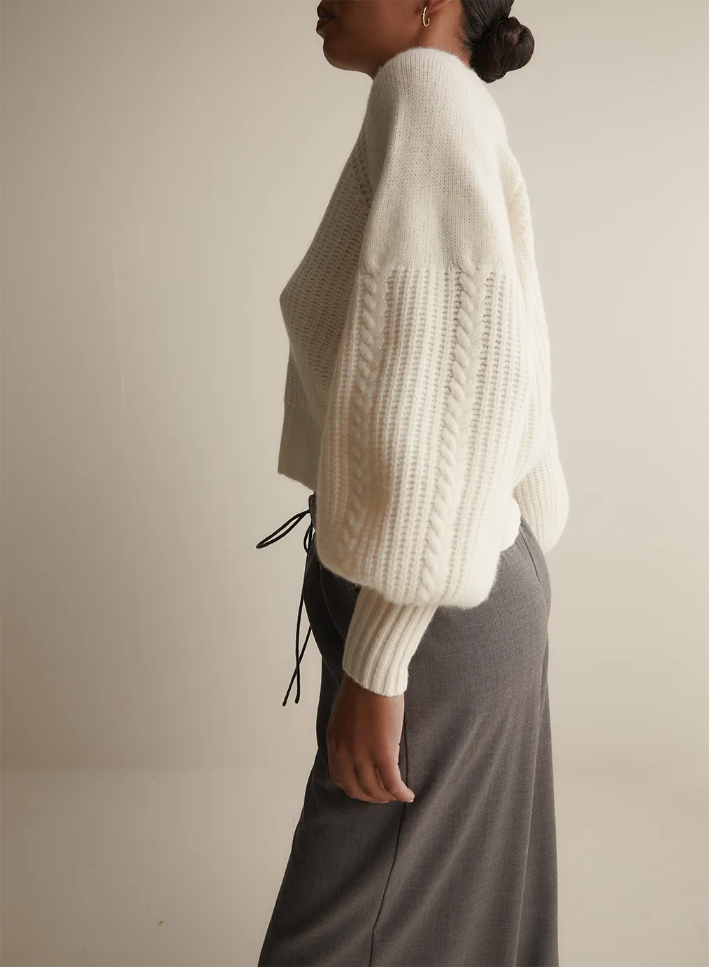 Bronwyn Wool Knit Cardigan | Cream | Restock