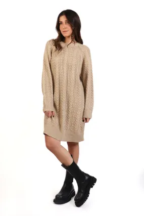 Cable Knit Sweater Dress