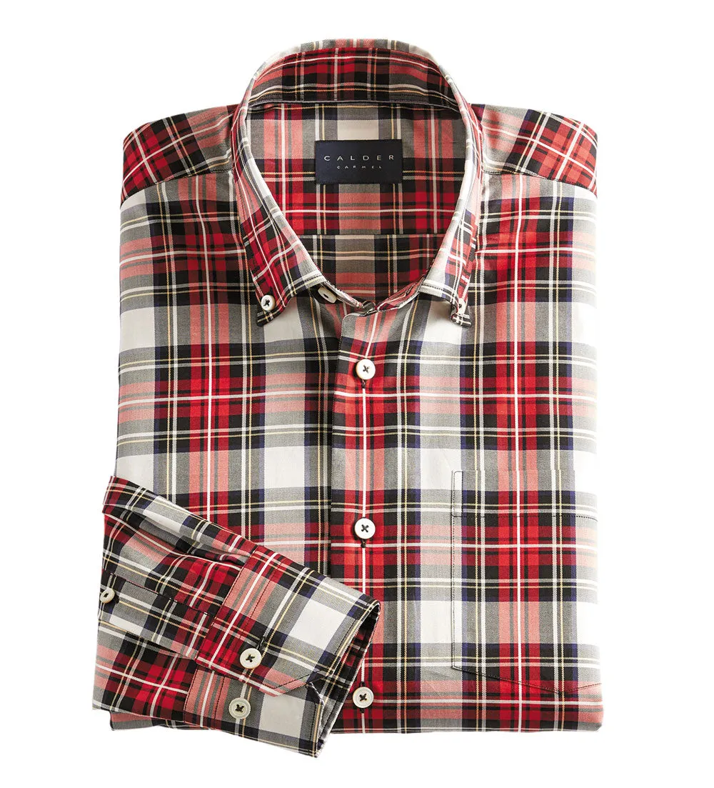 Calder Carmel Tartan Plaid Long Sleeve Sport Shirt