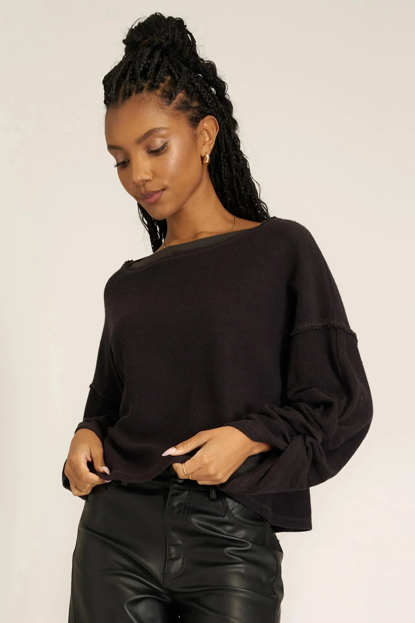 Callie Textured Sweatshirt