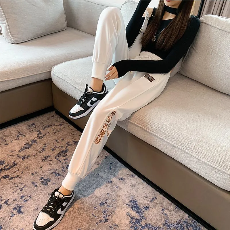 Casual Banana-Shaped Plus Sports Drawstring Waist Loose Fit Sweatpants