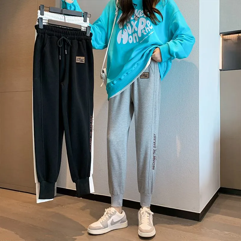 Casual Banana-Shaped Plus Sports Drawstring Waist Loose Fit Sweatpants