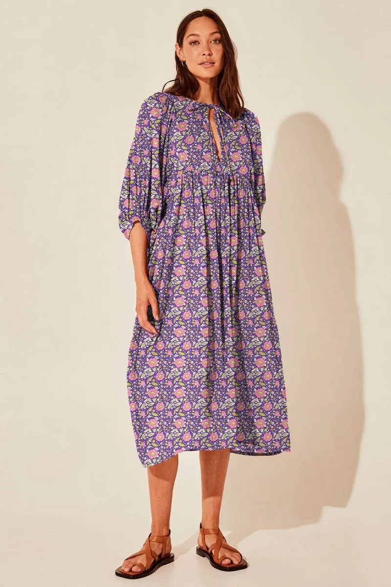 CASUAL FASHION BEACH HOLIDAY FLORAL LONG DRESS_CWDMD1352