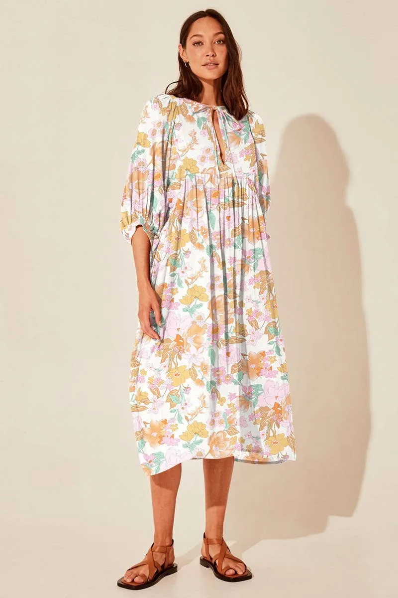 CASUAL FASHION BEACH HOLIDAY FLORAL LONG DRESS_CWDMD1352