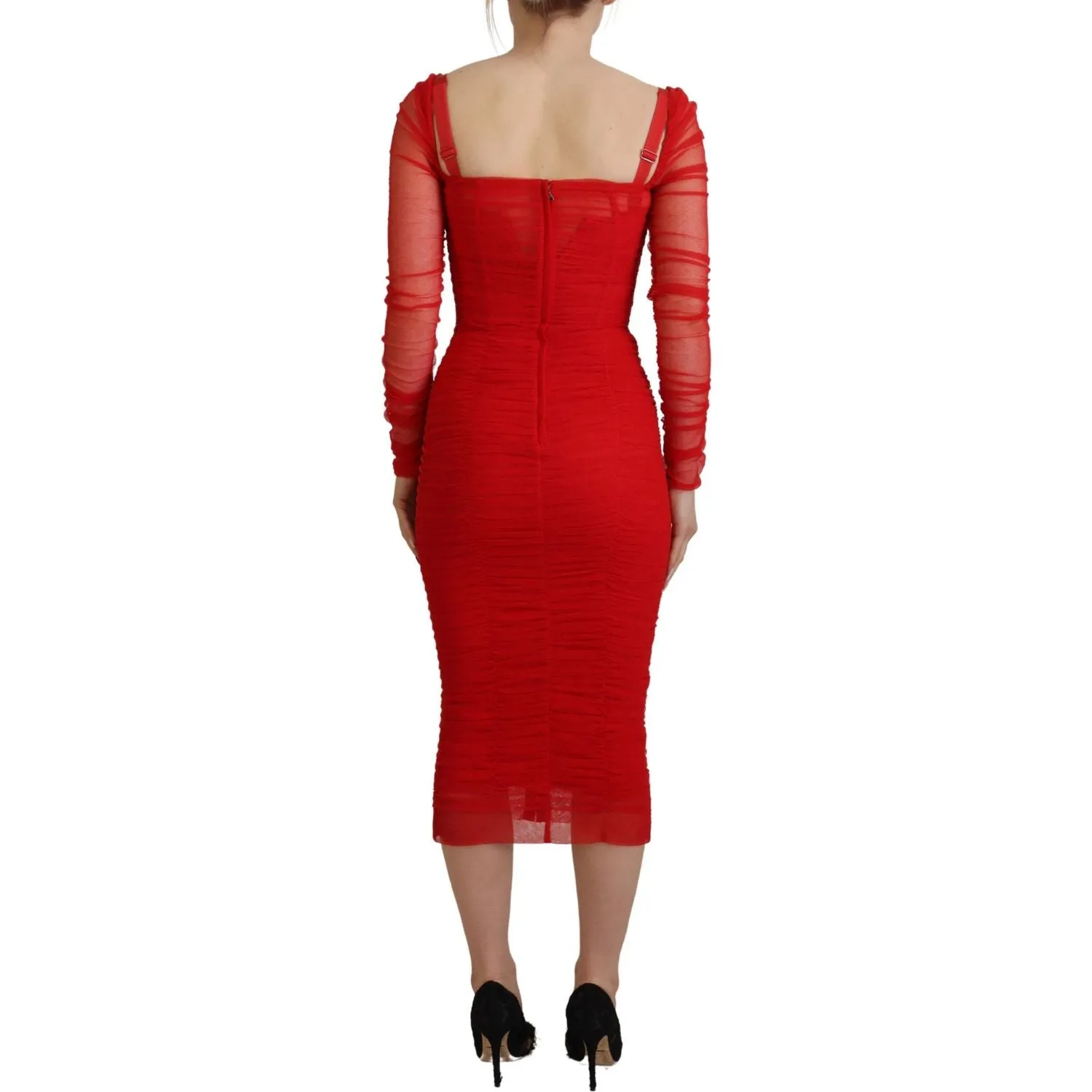 Dolce & Gabbana Elegant Red Bodycon Sheath Dress