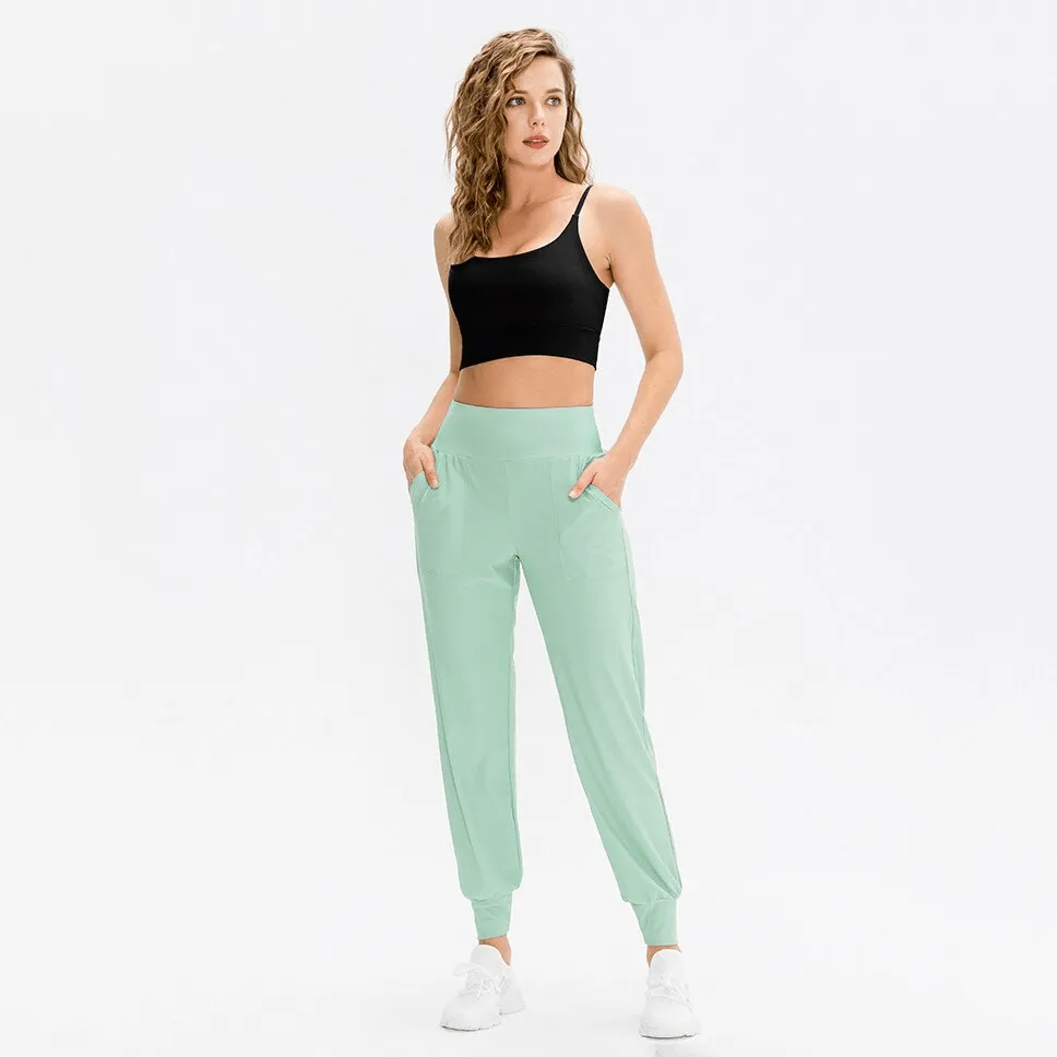 Elastic Lightweight Women's Sweatpants with Pockets - SF1136