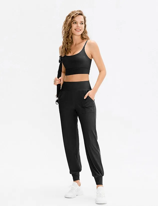 Elastic Lightweight Women's Sweatpants with Pockets - SF1136