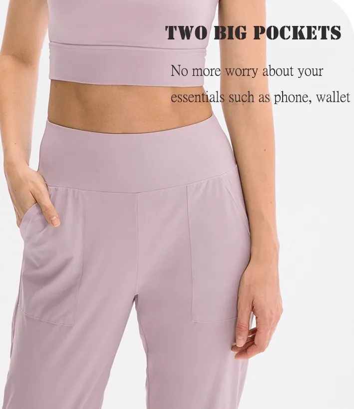 Elastic Lightweight Women's Sweatpants with Pockets - SF1136