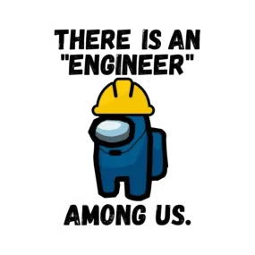 Engineer Among us Reflective Sticker