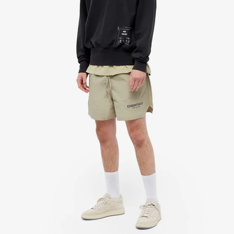 Essentials Fear Of God - Nylon Running Shorts - Taupe