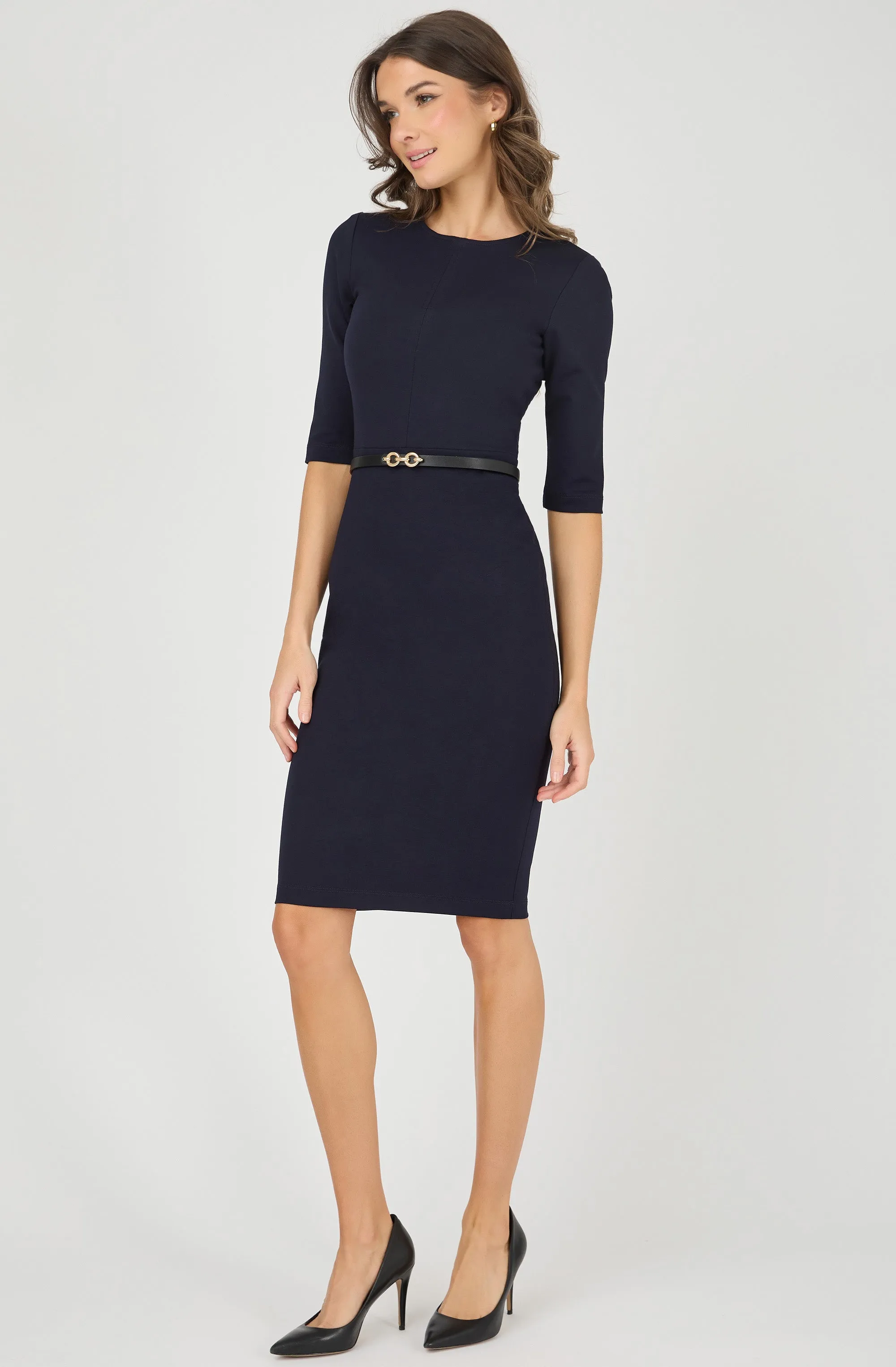 Fitted Dress with belt