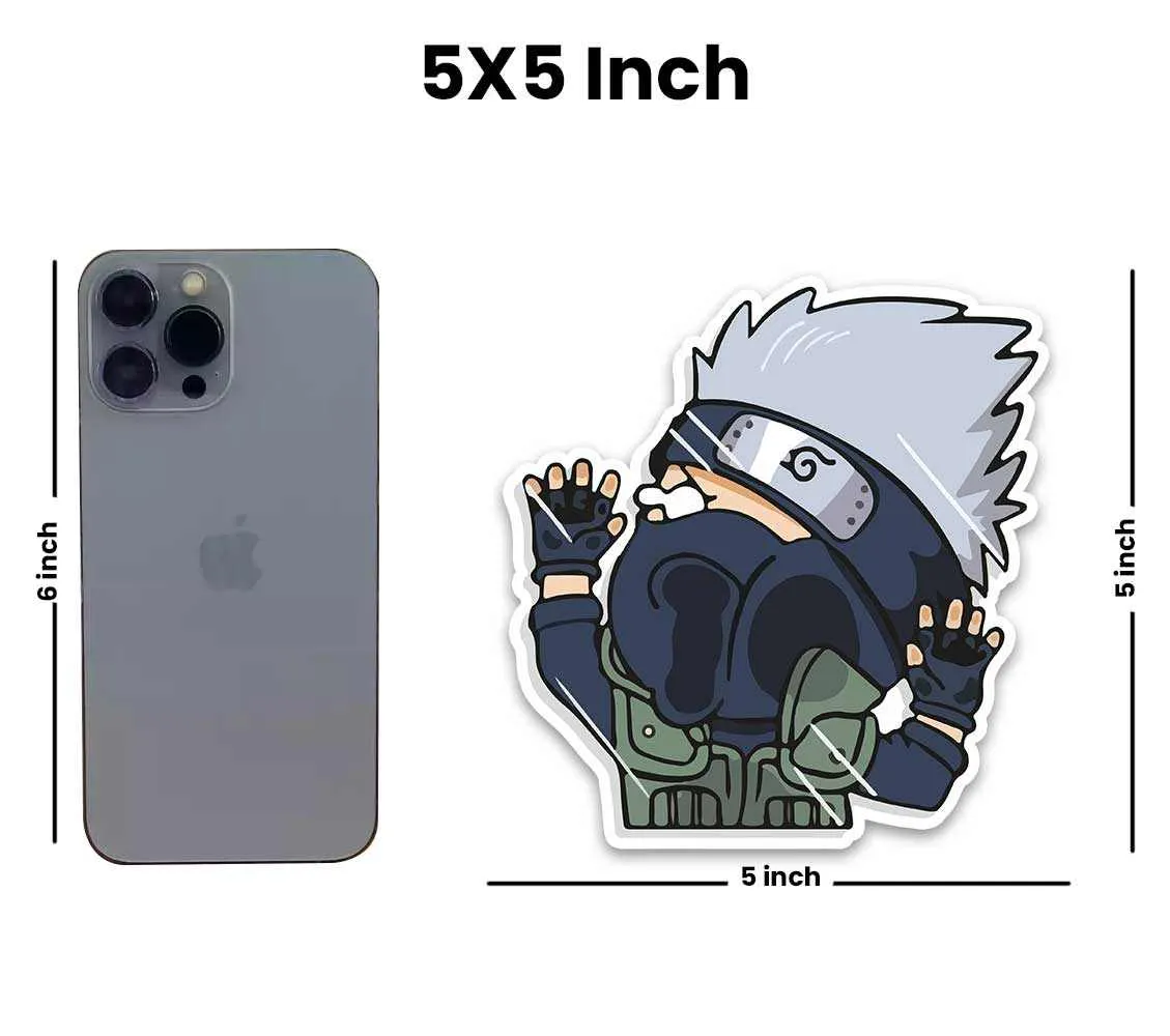 Flat face kakashi Reflective Sticker