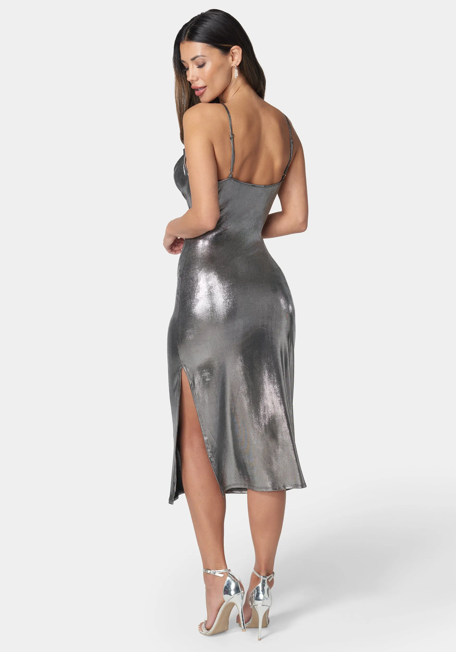 Foil Slinky Slim Maxi Dress