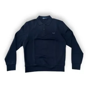 Fred Perry Fleeceback Pique Shirt Black