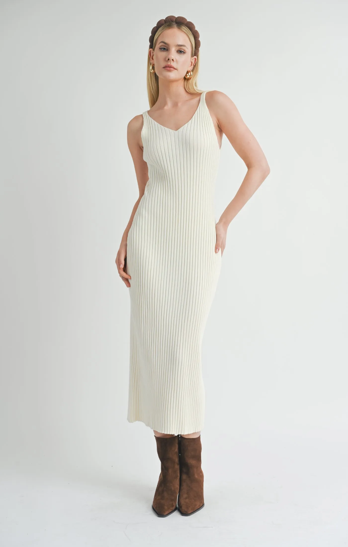 Gabi Ribbed Knit Dress