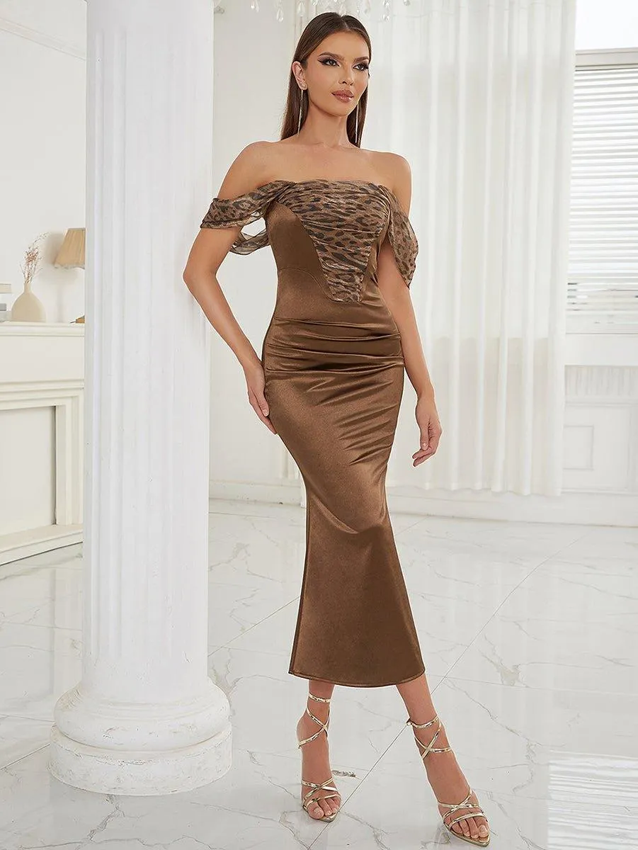 GFIT® Strapless Sleeveless Wrinkled Maxi Bodycon Dress