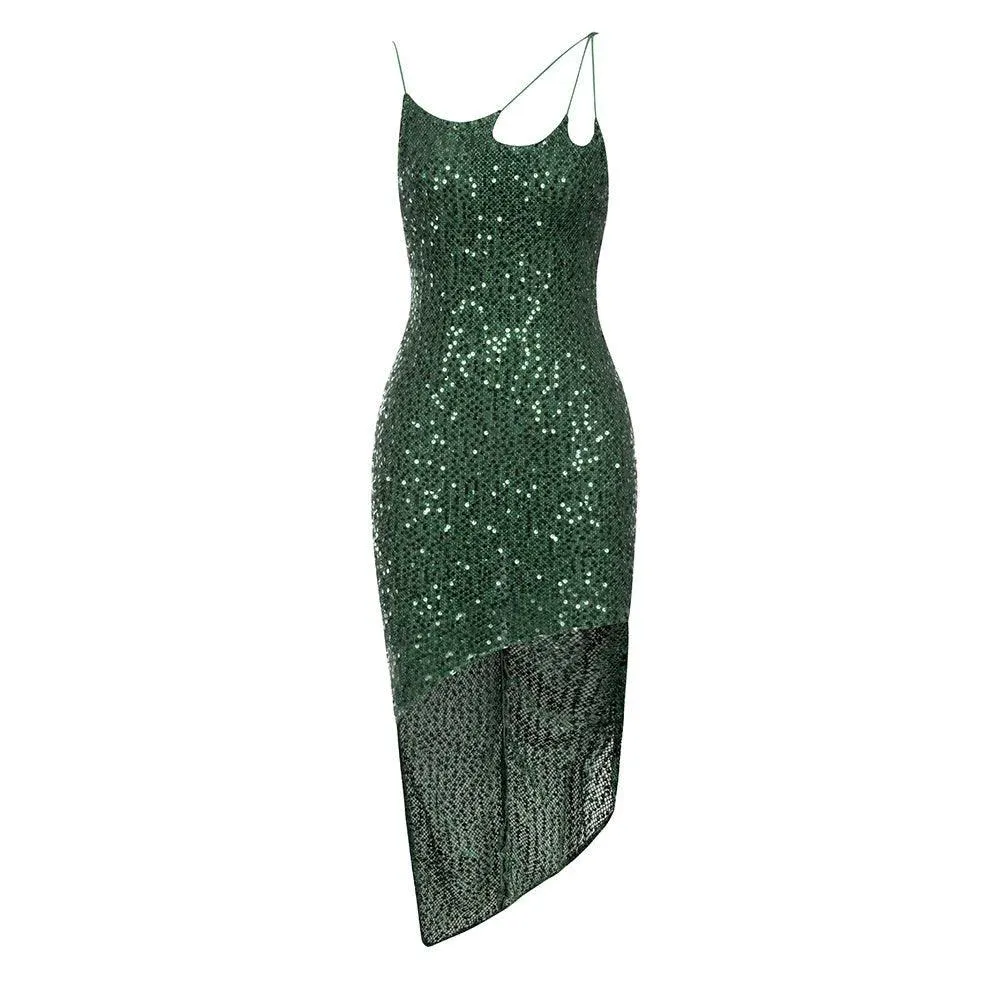 GFIT® Strappy Sleeveless Sequins Midi Bodycon Dress