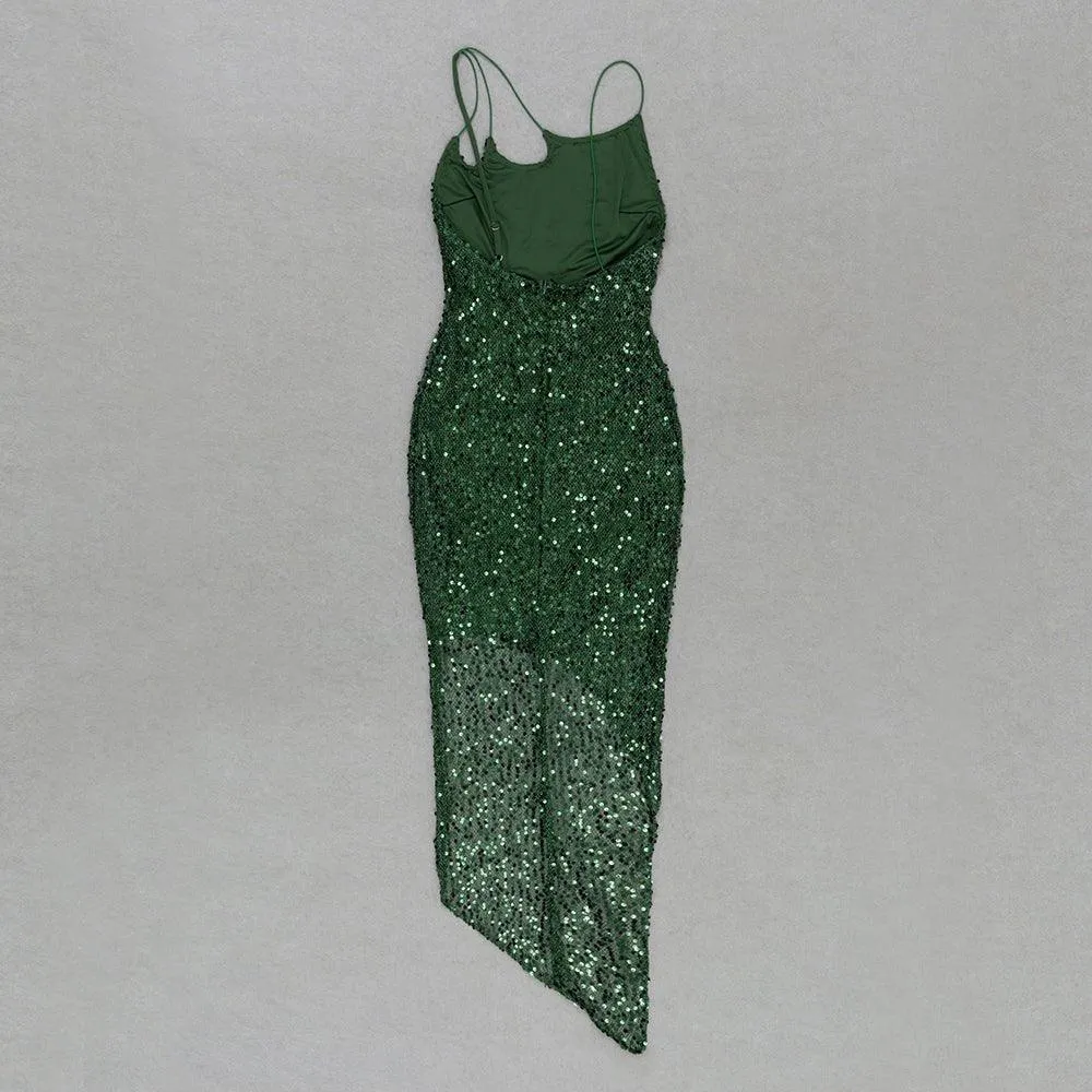 GFIT® Strappy Sleeveless Sequins Midi Bodycon Dress