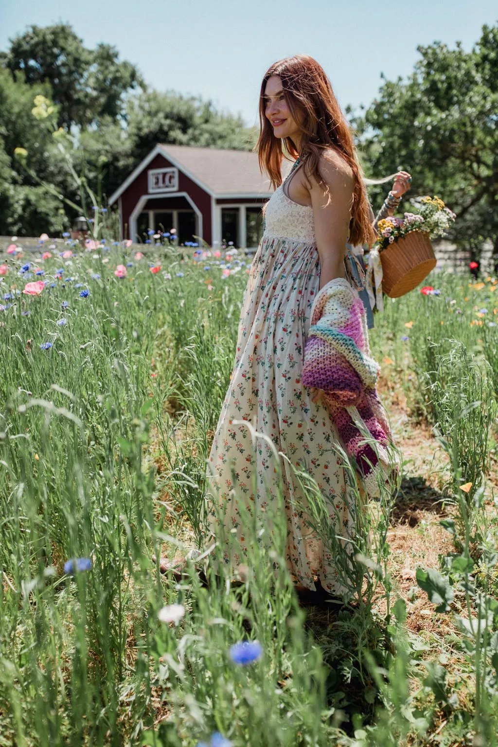 Hidden Hills Floral Maxi Dress - Peach