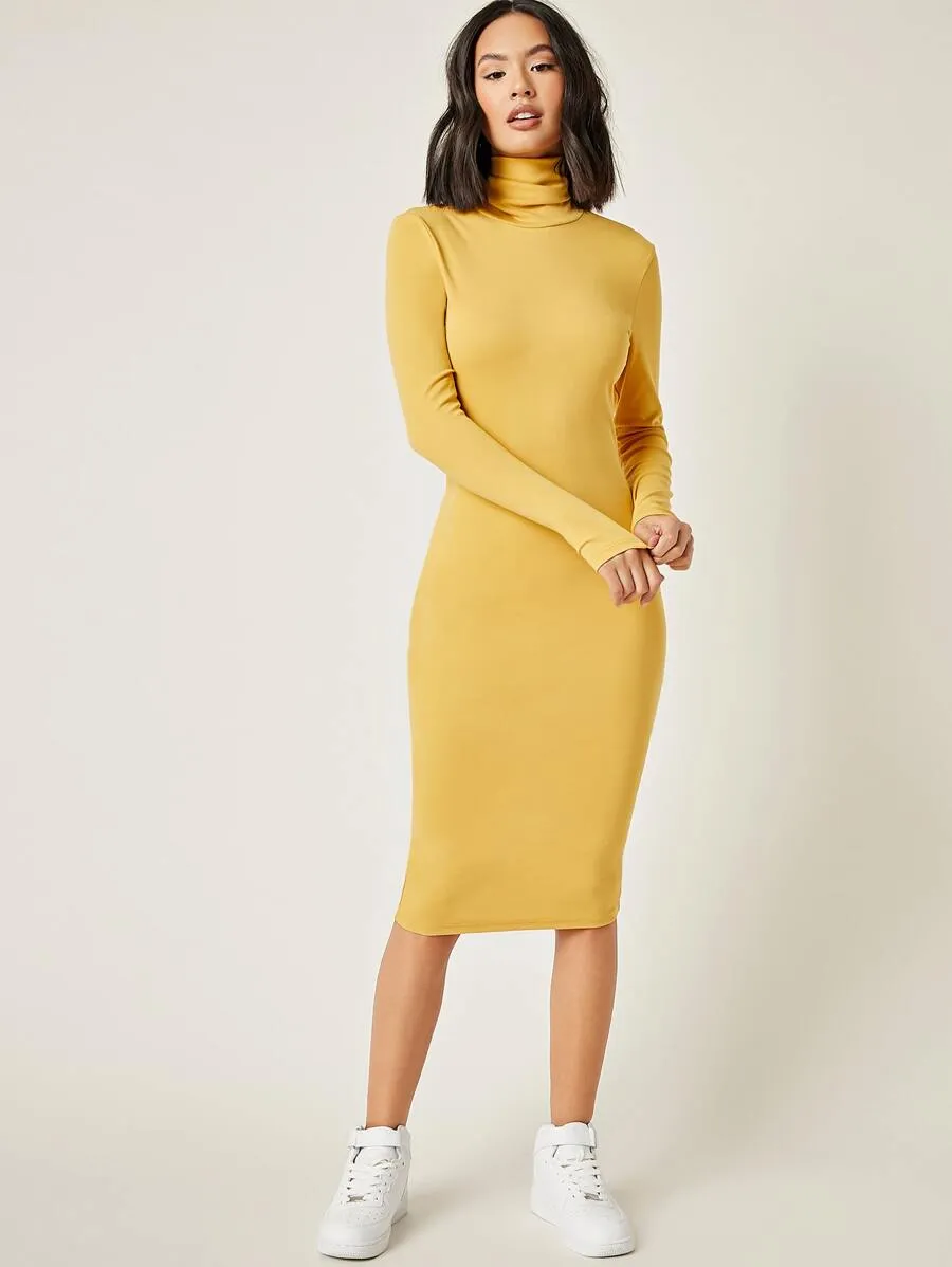 High-neck Bodycon Dress