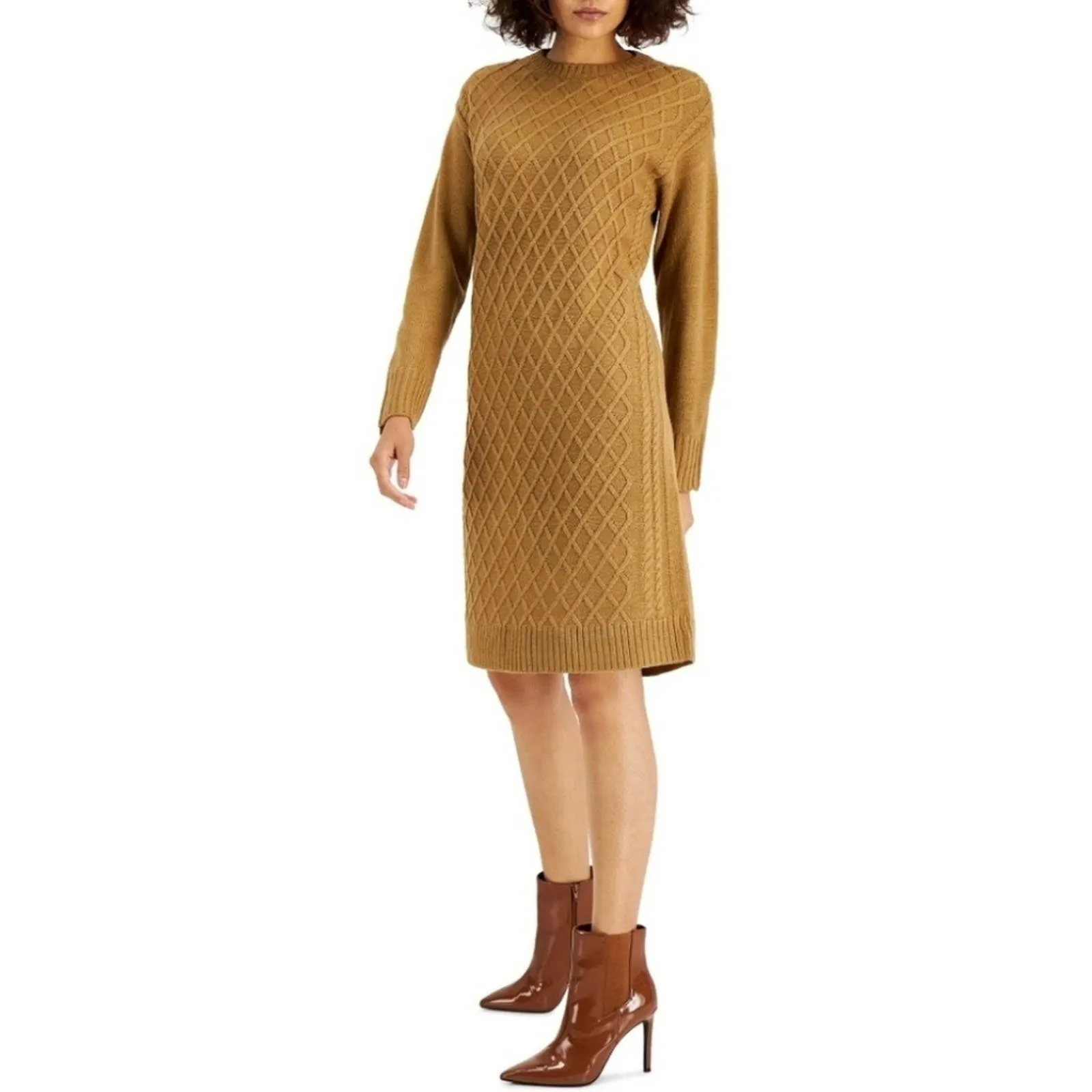 Inc International Concepts VICUNA Cable-Knit Sweater Dress