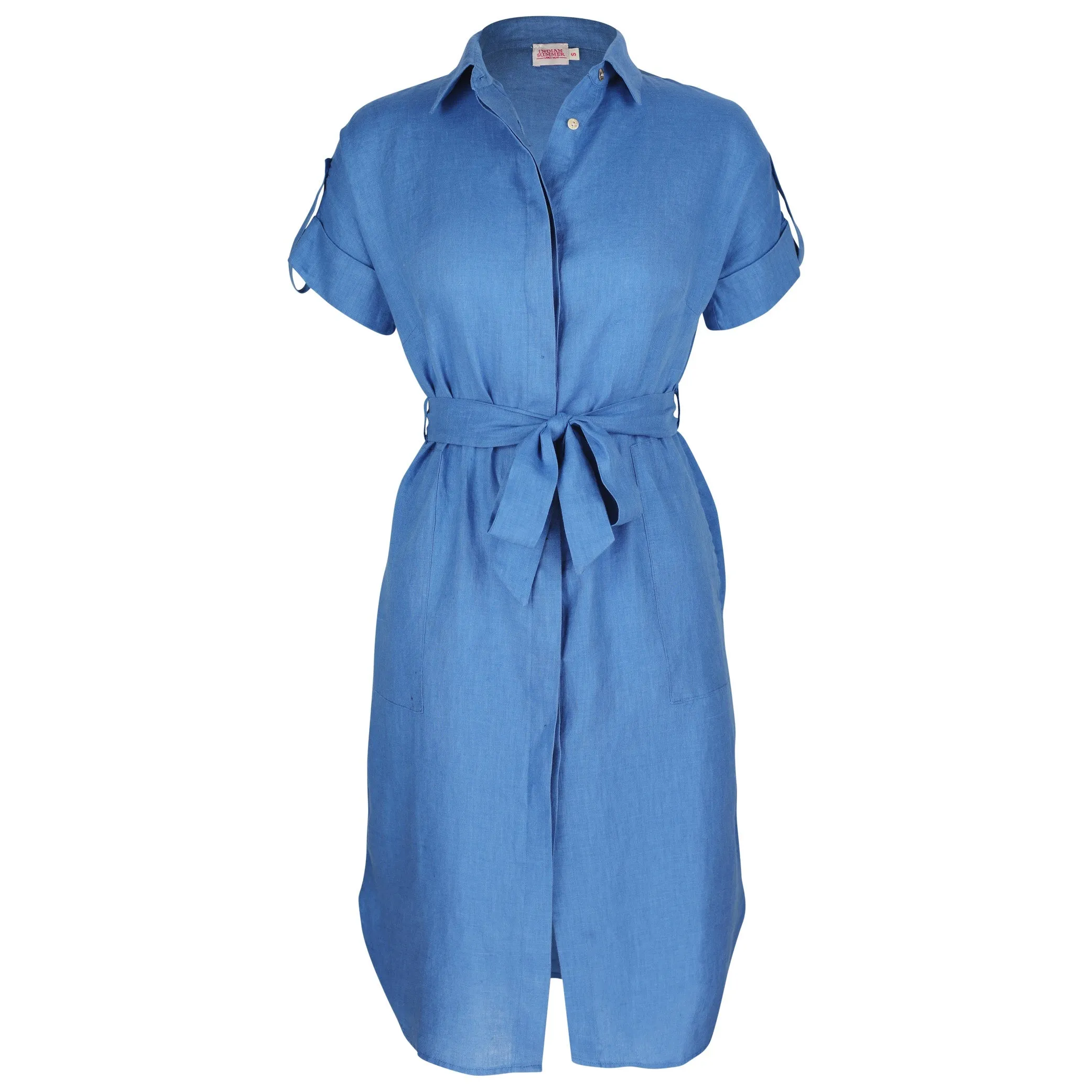 IS Patsy Midi Denim Blue Shirt Dress