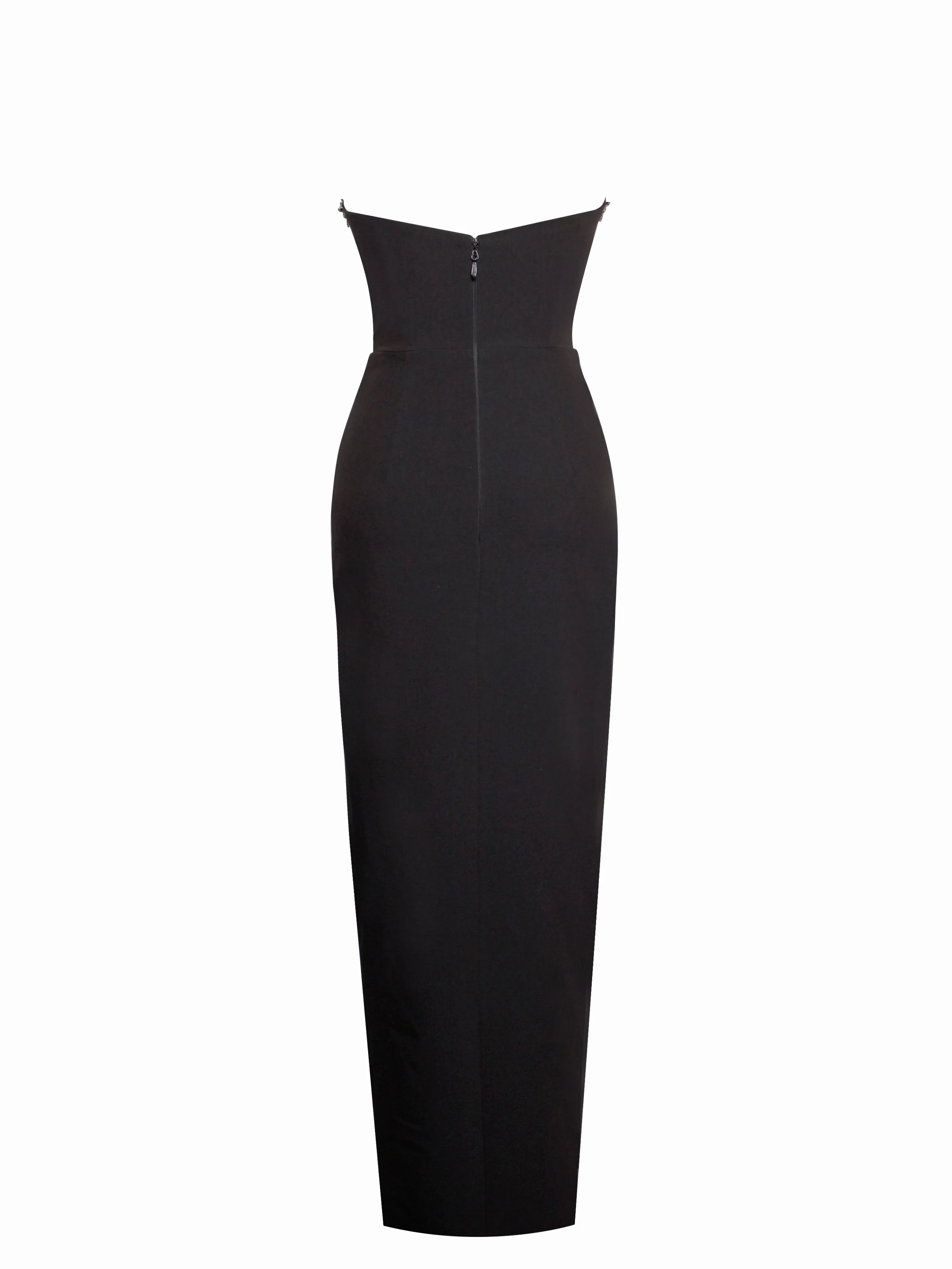 Ivanna Black Crystal Embellished Maxi Dress