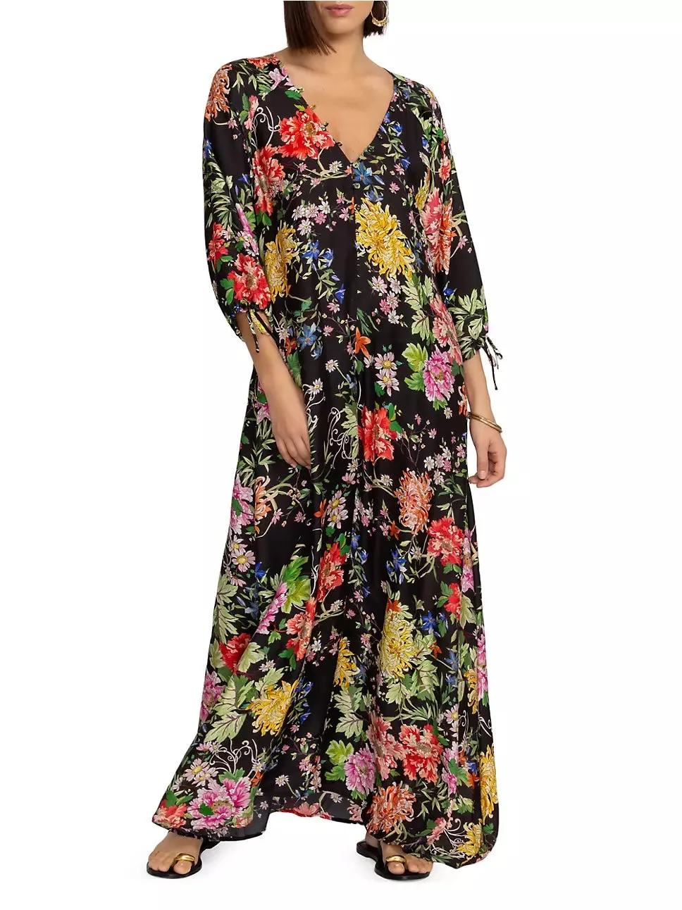 Johnny Was Metalli Notte Max Long Dress