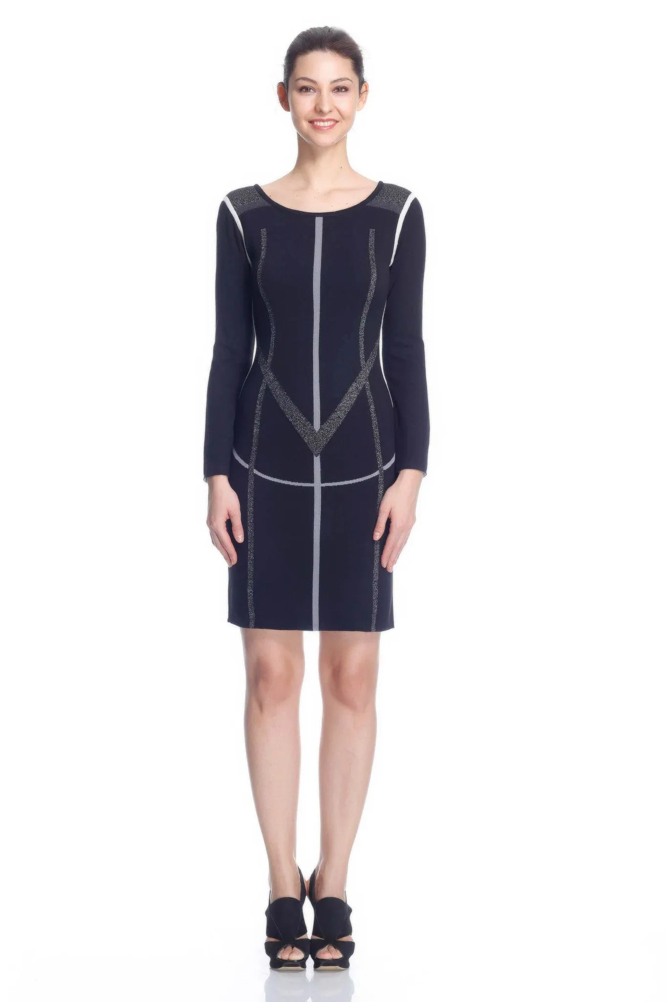 Katerina Long Sleeve Reversible Knit-Dress