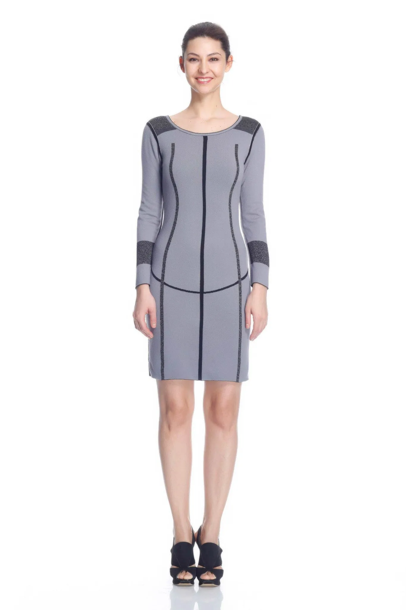 Katerina Long Sleeve Reversible Knit-Dress