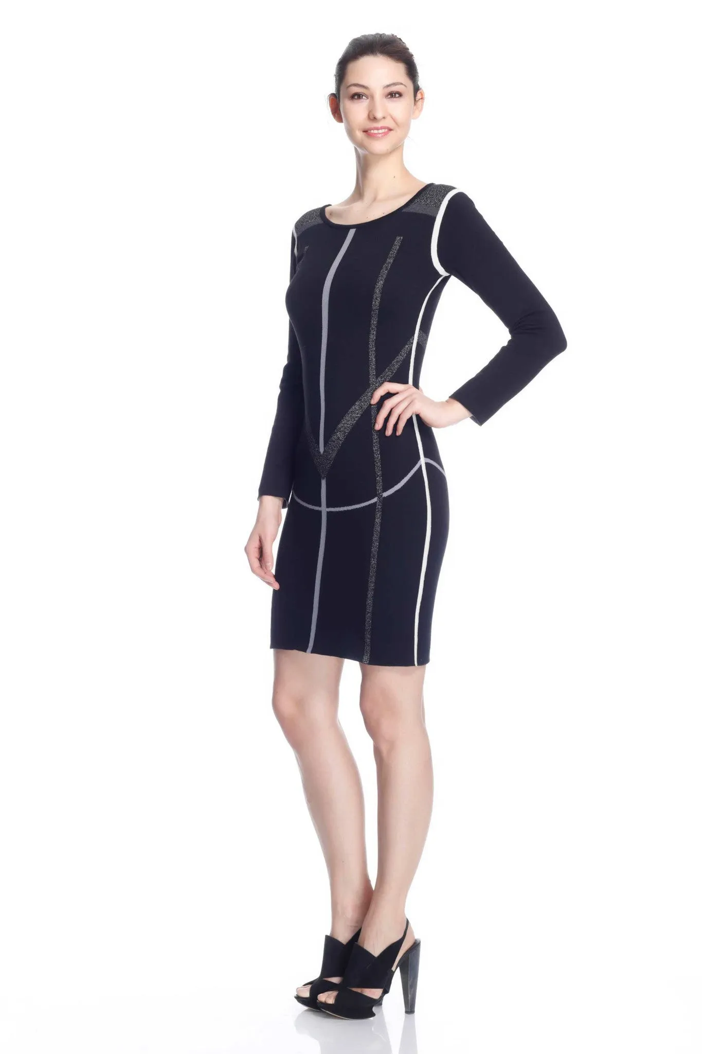 Katerina Long Sleeve Reversible Knit-Dress