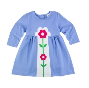 Knit Dress With Inset Flowers