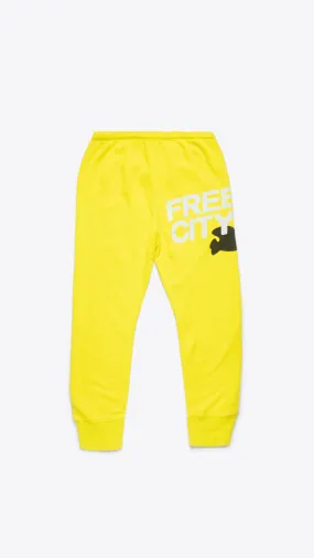 Large 3/4 Sweats - Glow Yellow