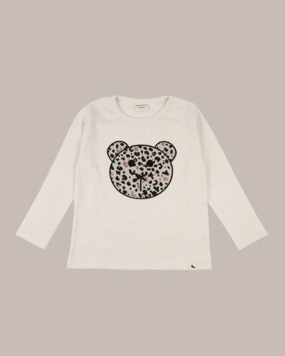 Leopard Animal Jacquard Applique Bear Top