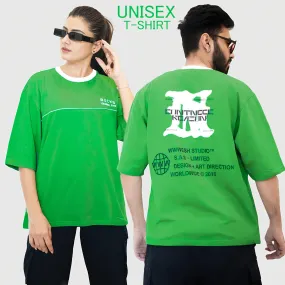 LOOPSTER'S Unisex Green Relaxed Fit T-shirt