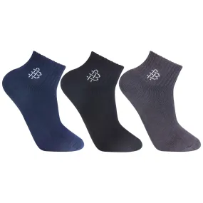 Men Cushioned Ankle-Length Joggers Sports Socks - Pack of 3