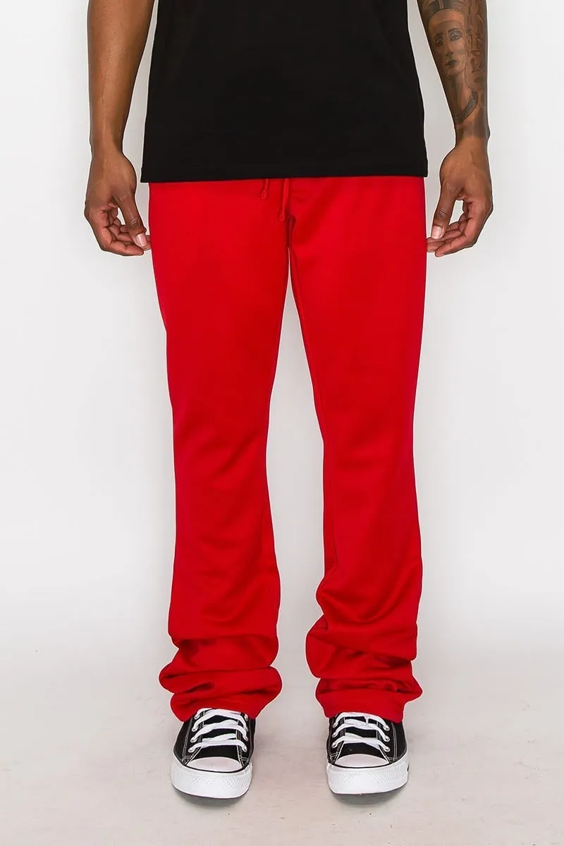 Men's Solid flare stacked track pants